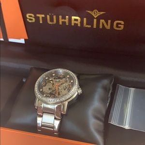 STUHRLING women’s skeleton watch